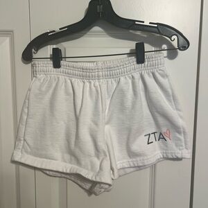 Women’s White Elastic-Waist ZTA Casual Shorts